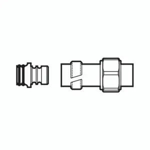 A-Interiéry Adaptér PEX 16x2x3/4" pro napojení na rozvod z PE trubek, nikl