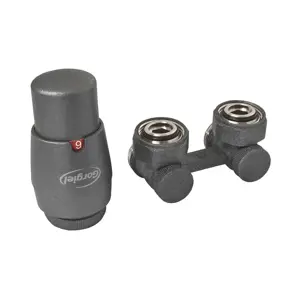 A-Interiéry Termostatický ventil Valve SET 50 mm DG, tmavý grafit mat