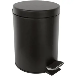 Bemeta Design DARK: Odpadkový koš, 3 l, černý - 104315020