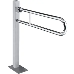 Bemeta Design HELP: Sklopný úchyt ve tvaru U ukotvené do země 850 mm, nerez, brus, bez krytky - 301107322