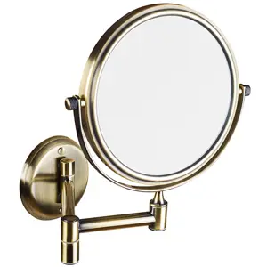 Bemeta Design RETRO bronz: Kosmetické zrcátko oboustranné, ø 140 mm - 106101697