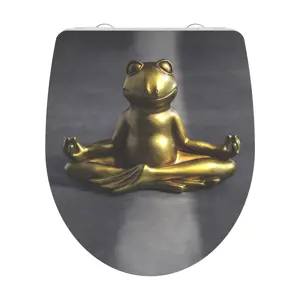 Eisl Sanitär WC prkénko Duroplast Soft Close Relaxing Frog High Gloss 82581