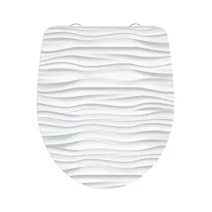 Eisl Sanitär WC prkénko Duroplast Soft Close White Wave High Gloss 82584