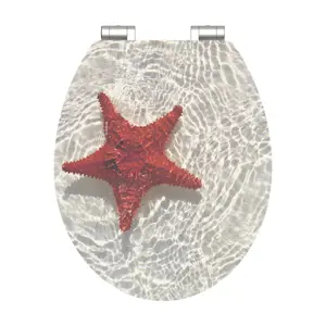 Eisl Sanitär WC prkénko MDF Soft Close Red Starfish High Gloss 80541