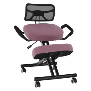 Produkt Kondela Ergonomická klekačka, růžová/černá, RUFUS