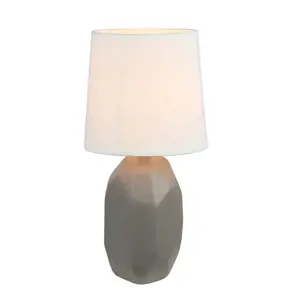 Kondela Keramická stolní lampa, šedohnědá taupe, QENNY TYP 3