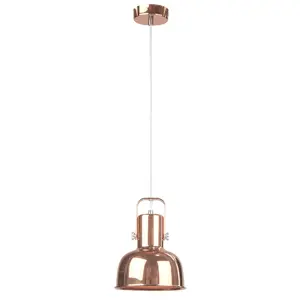 Kondela Visící lampa v retro stylu, kov, rose gold, AVIER TYP 3