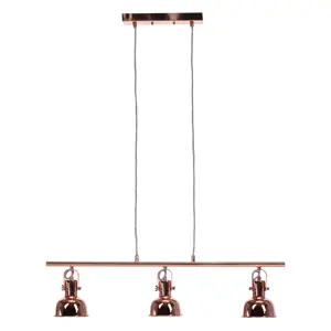 Kondela Visící lampa v retro stylu, kov, rose gold, AVIER TYP 4