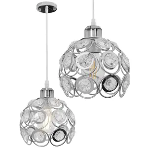 Toolight Elegantní stropní světlo APP207 Crystal Loft Silver