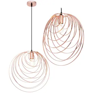 Toolight Geometrická stropní lampa ROSE GOLD APP427-1CP