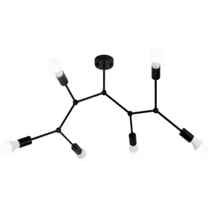 Toolight Klasické stropní svítidlo 6-ramenné APP737-6C černé