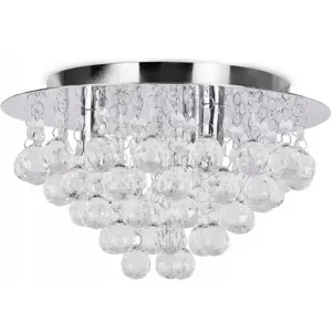 Toolight Křišťálová stropní lampa Plafon Glamour 392179