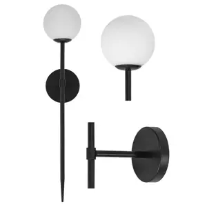 Toolight Moderní lampa nástěnná černá 52cm APP577-1W