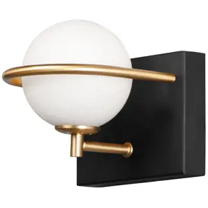 Toolight Moderní nástěnná lampa APP1300-1W Black Gold