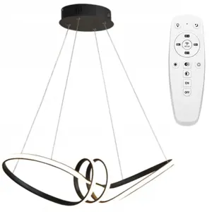 Toolight Moderní stropní svítidlo LED + dálkové ovládání APP823-CP Black