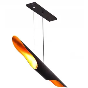 Toolight Stropní lampa APP298-1CP Tuba černé zlato 60cm