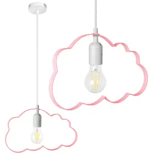 Toolight Závěsná lampa Cloud světle růžová