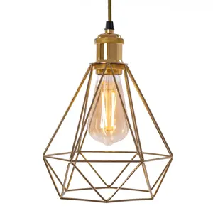 Toolight Závěsná lampa DIAMOND Light Gold 392197