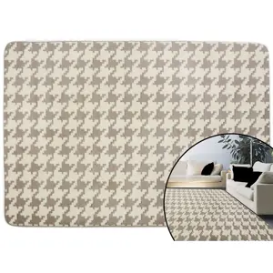 Tutumi Plyšový koberec Clover Pepitka Beige Rozměr (cm): 120 x 170