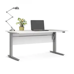 Tvilum Výškově nastavitelný psací stůl Office 80400/318 bílá/silver grey