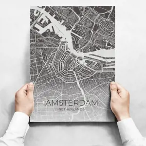 Sada obrazů - Map Of Amsterdam II