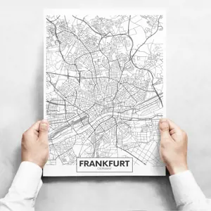 Sada obrazů - Map of Frankfurt