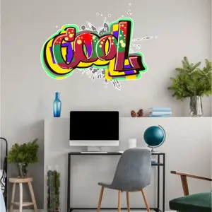 Samolepka na zeď - Cool - graffiti nápis