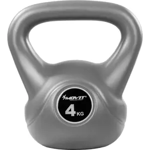 63181 Movit Kettlebell činka, 4 kg, šedá/černá