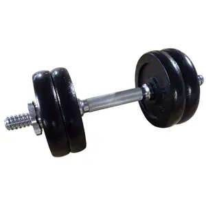 Acra Sport 90457 Nakládací jednoruční činka 12 kg, chrom, 25 mm