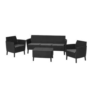 Allibert SALEMO 3 seater Zahradní polyratanový set - grafit