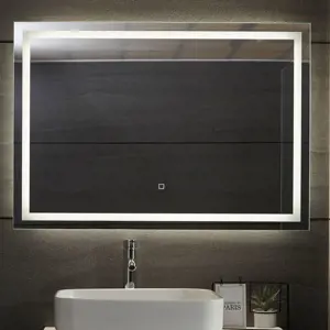 Aquamarin Koupelnové zrcadlo s LED osvětlením, 100 x 70 cm