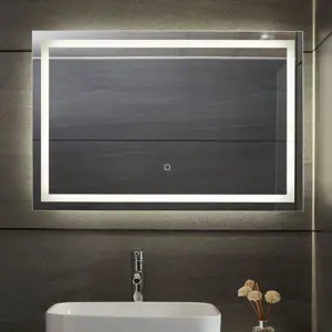 Aquamarin Koupelnové zrcadlo s LED osvětlením, 90 x 60 cm