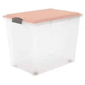 COMPACT úložný box, 70L, růžová