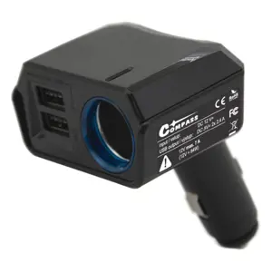 Compass 93210 Adaptér pevný 12V + 2x USB 2400mA SELECT