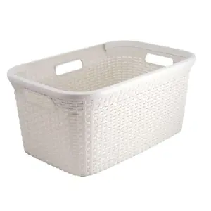 CURVER RATTAN STYLE 30475 Koš na prádlo 45 l krémový