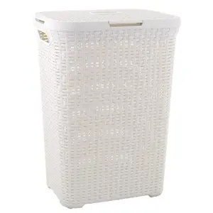 CURVER STYLE RATTAN 30459 Koš na prádlo 60 l krémový