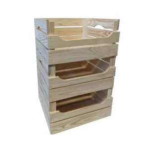 Gaboni 91632 Set dřevěných boxů TRIO, 30 x 21,5 x 40 cm