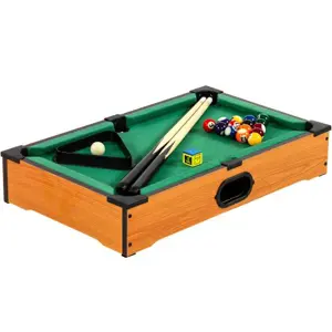 GamesPlanet® 11759 Mini kulečník pool s příslušenstvím 51 x 31 x 10 cm, světlý