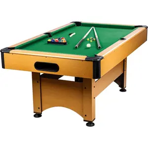 GamesPlanet® 1416  pool billiard kulečník s vybavením, 6 ft, sv. dřevo