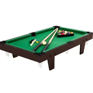 GamesPlanet® 40542 Mini kulečník pool s příslušenstvím 92 x 52 x 19 cm, hnědá