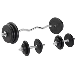 Gorilla Sports Činkový set, pogumované kotouče, 70 kg