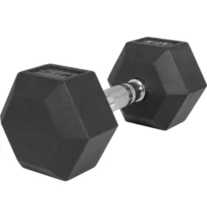 Gorilla Sports Hexagon jednoruční činka pogumovaná, 12,5 kg 76728