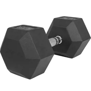 Gorilla Sports Hexagon jednoruční činka pogumovaná, 17,5 kg 76730