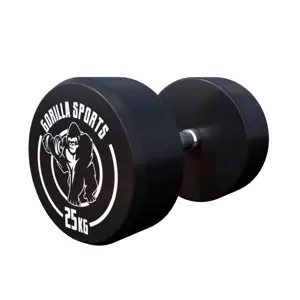 Gorilla Sports Jednoruční činky černo/bílé, 2 x 25 kg