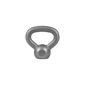 Gorilla Sports Kettlebell činka, litina, šedá 2 kg