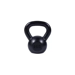 Gorilla Sports kettlebell činka, litinová, černá, 8 kg