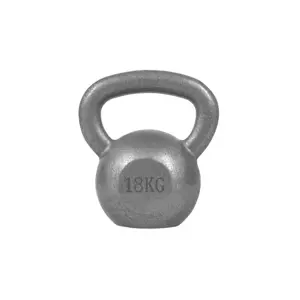 Gorilla Sports Kettlebell činka, litinová, šedá, 18 kg