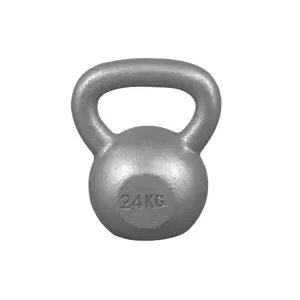 Gorilla Sports kettlebell činka, litinová, šedá, 24 kg