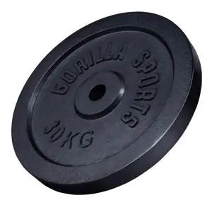 Gorilla Sports Litinový zátěžový kotouč, 30 kg