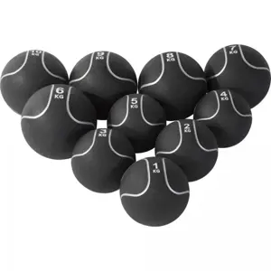 Gorilla Sports Medicinbal set Black Silver, 55 kg